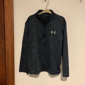 Under Armour 1/4 zip shirt, grey, sz 6 boys